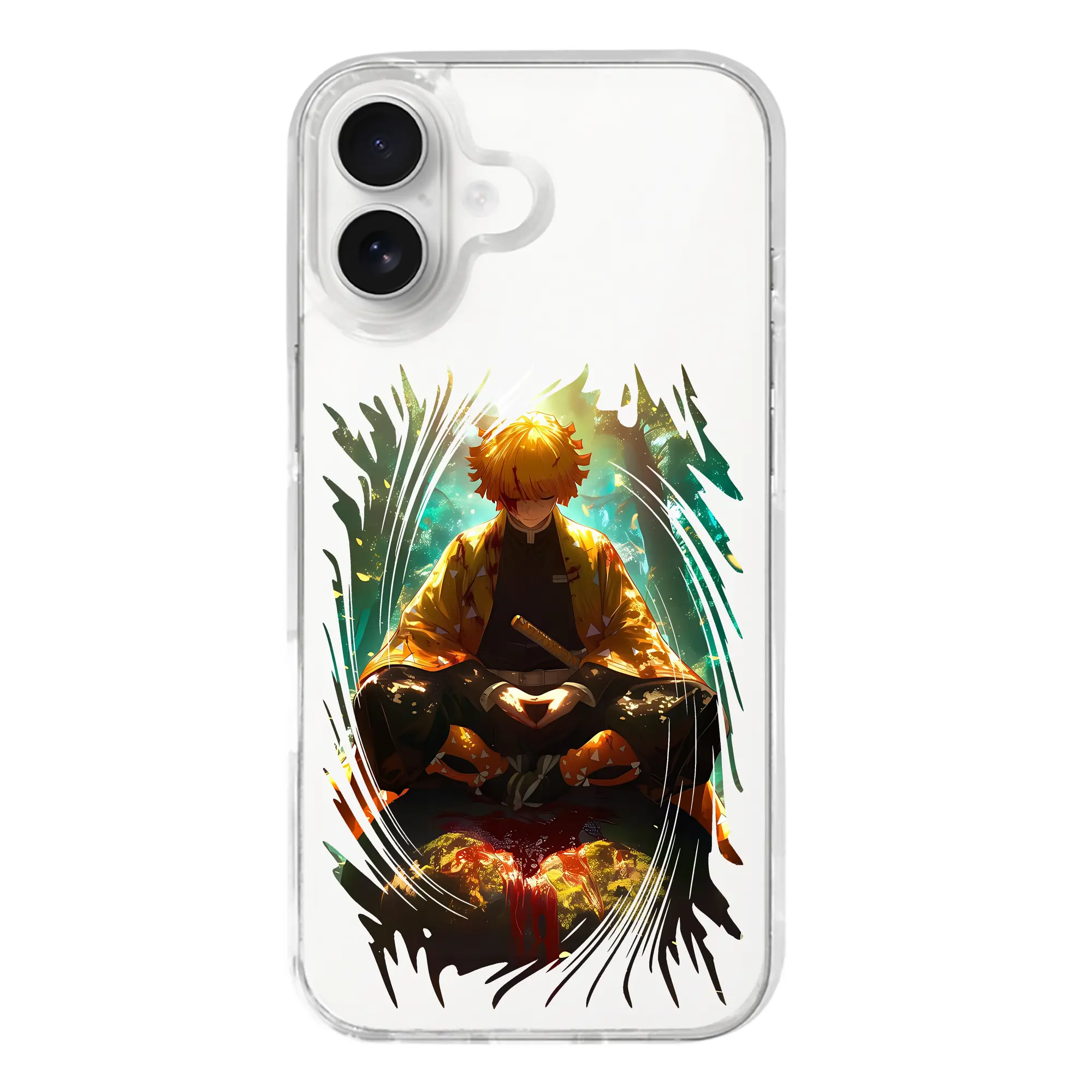 鬼滅の刃 グッズ,我妻 善逸 - iPhone 17シリーズ 透明スマホケース – 薄型・耐衝撃・精密フィット保護カバー